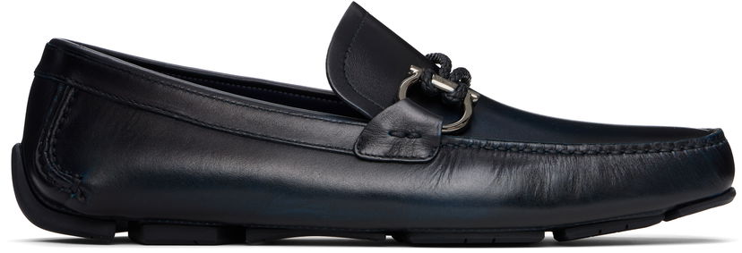 Skovård FERRAGAMO Salvatore Ferragamo Gancini Ornament Driver Loafers Mörkblå | 778844