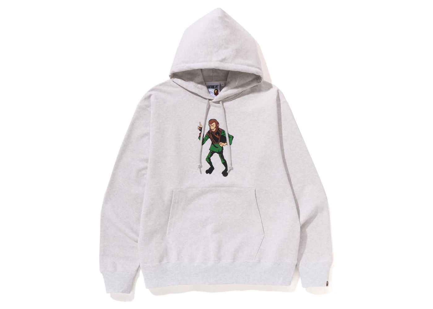 Sweatshirt BAPE Ape Graphic Relaxed Fit Pullover Hoodie Grå | 1J30-114-001, 0