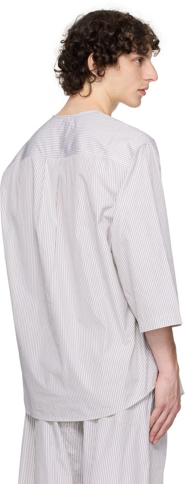 T-shirt LEMAIRE Lemaire Short Sleeve Henley Vit | TO1326 LF1409, 2