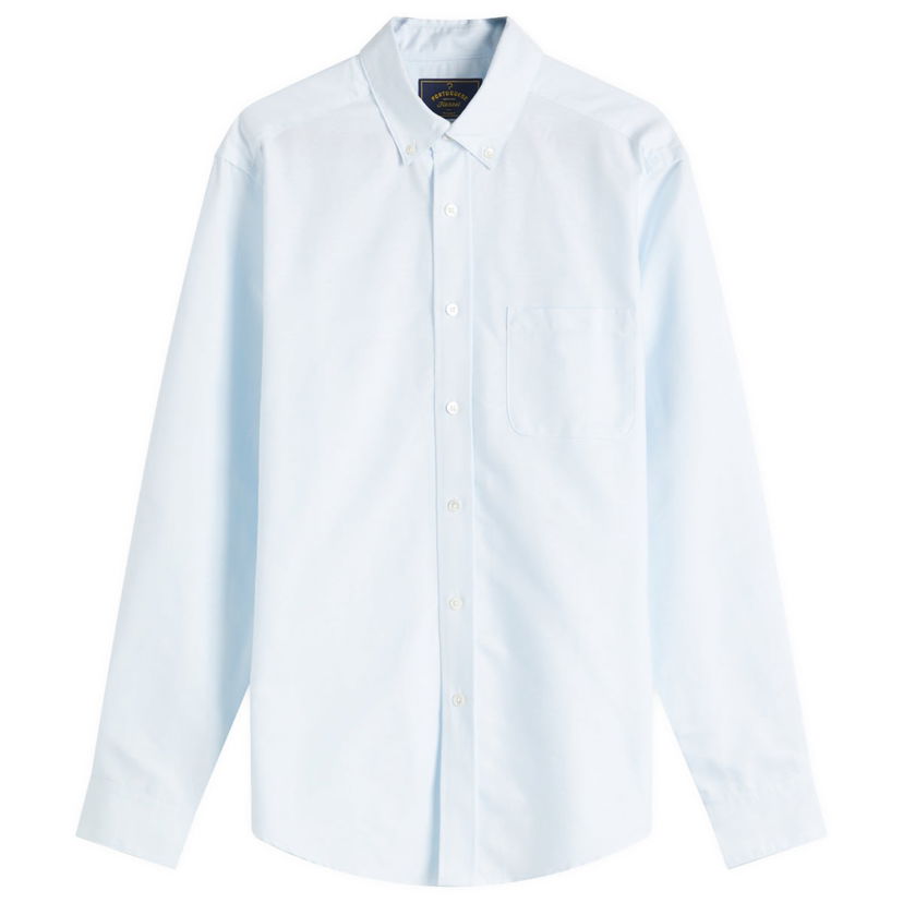 Skjorta Portuguese Flannel Portuguese Flannel Belavista Oxford Shirt, Size Large Blå | pf-blvs-lbl