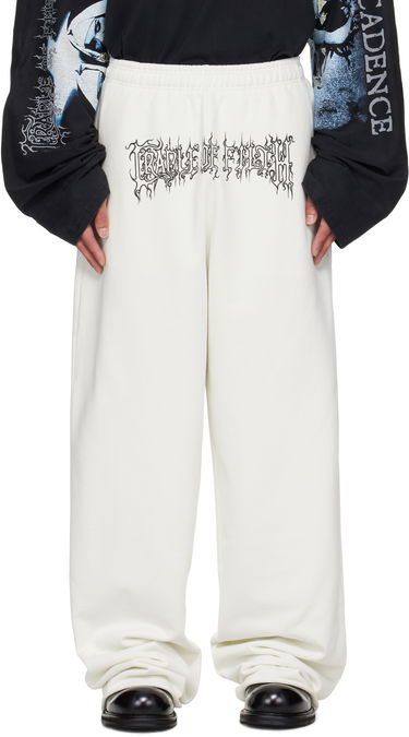Träningsbyxor VETEMENTS Vetements Cradle Of Filth Logo Sweatpants Vit | UCF76SP100I, 0
