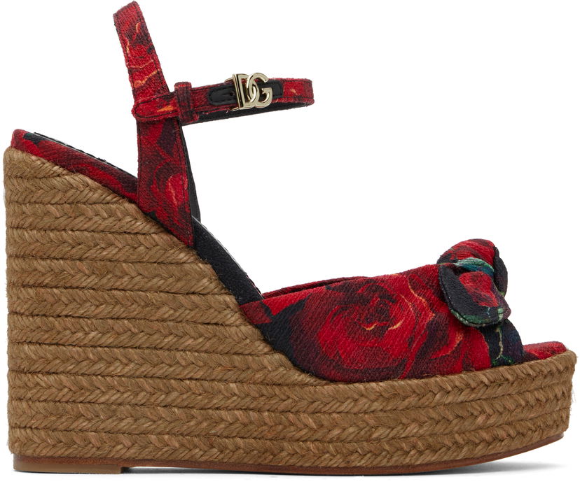 Kläder Dolce & Gabbana Dolce&Gabbana Cava MM Lolita Wedge Heeled Sandals Röd | CZ0320 A6514