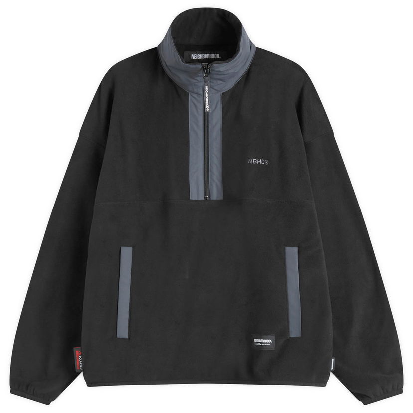 Sweatshirt Neighborhood Fleece Half Zip Pullover Svart | 242UWNH-CSM04-BLK