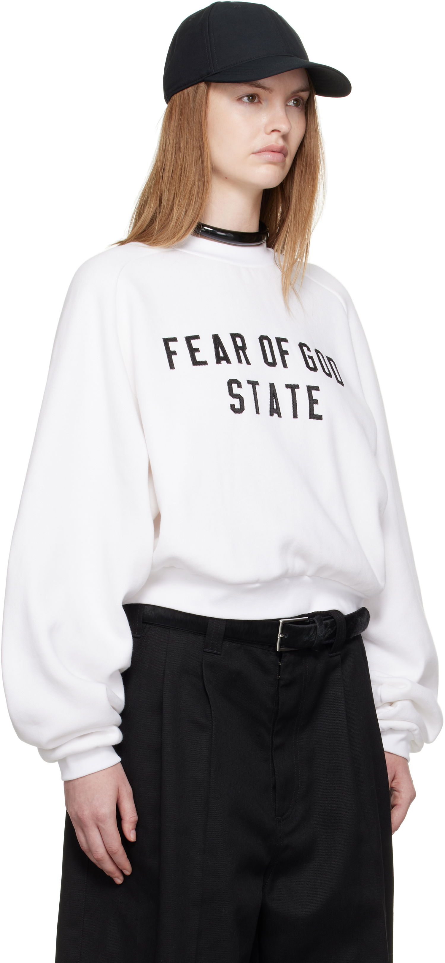 Sweatshirt Fear of God Fear of God ESSENTIALS Fleece Raglan Crewneck Sweatshirt Vit | 192SP257834FW, 1