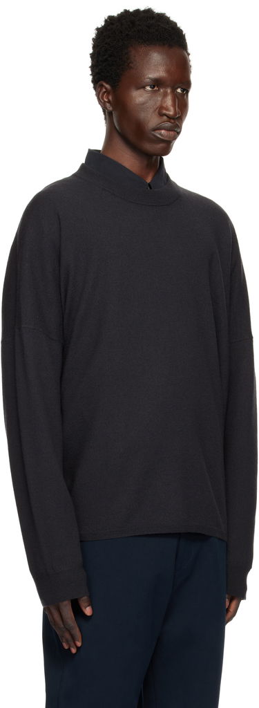 Sweater Studio Nicholson Studio Nicholson Scafell Knit Sweater Svart | SCAFELL SNM - 1294, 1