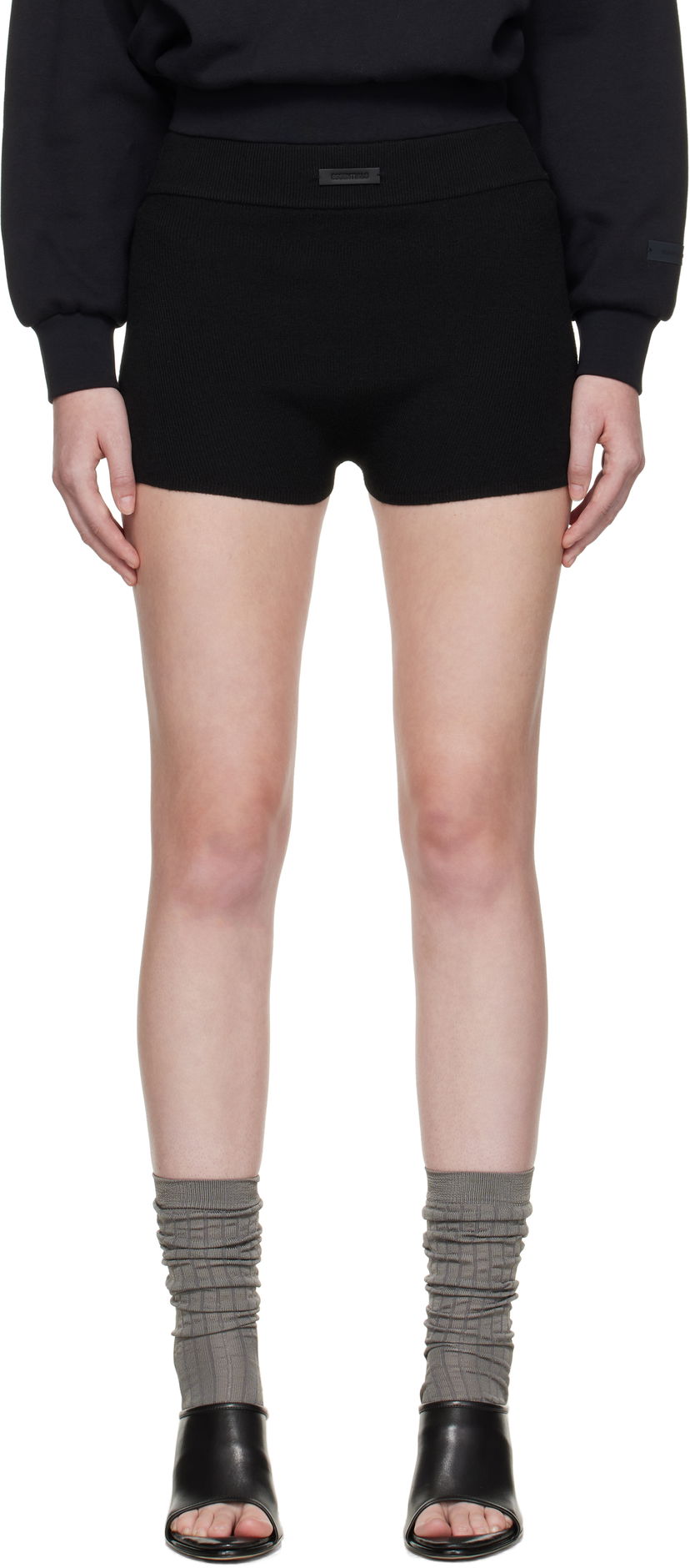 Boxare Fear of God Fear of God ESSENTIALS Soft Rib Knit Boxer Shorts Svart | 192SP257700FW