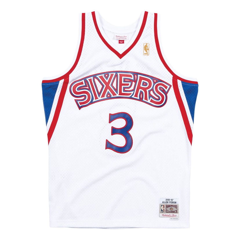Jersey Mitchell & Ness NBA Philadelphia 76ers 1996-97 Home 'Allen Iverson 3' Swingman Jersey Vit | 7226-320-96AIVER