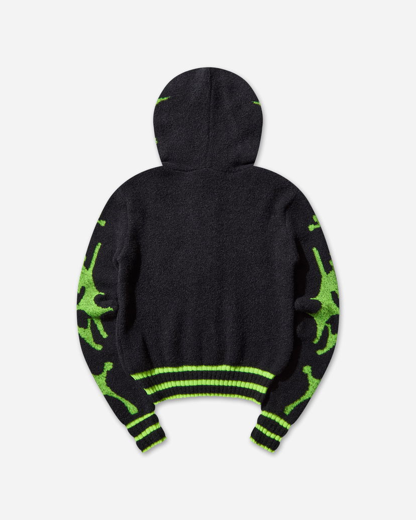 Sweater Chopova Lowena Neon Cartoon Knit Cardigan Svart | 5257 BLCKYLLW