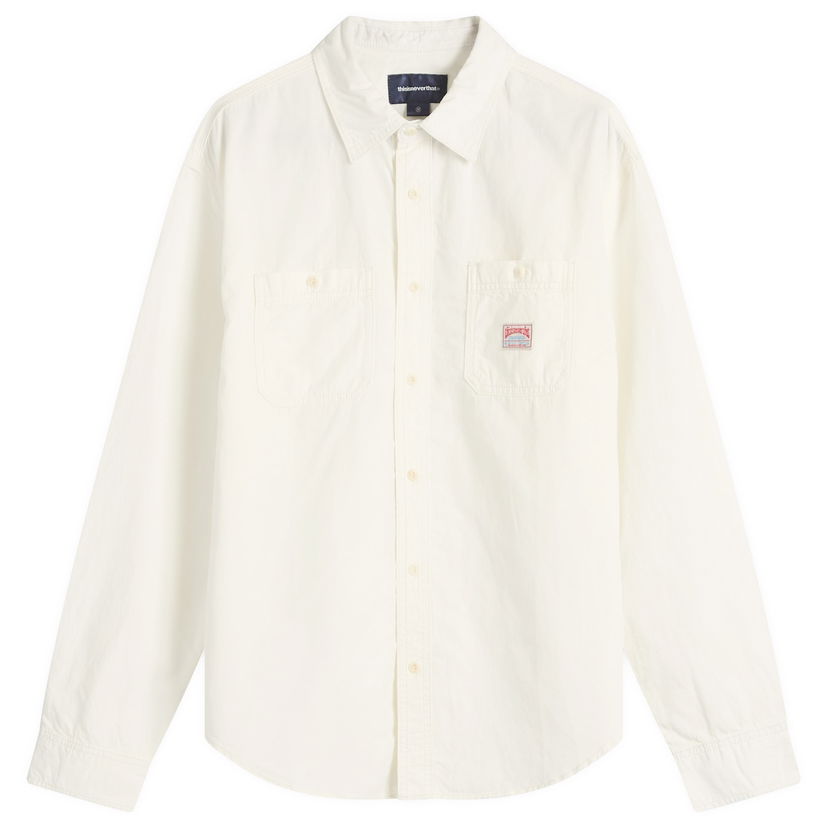 Skjorta thisisneverthat thisisneverthat Chambray Shirt, Size Small Vit | TN251WSHTL01-WHT