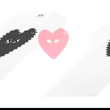 T-shirt Comme des Garçons PLAY Red Emblem Small Eyes T-Shirt Vit | AZ T220 051 1, 1