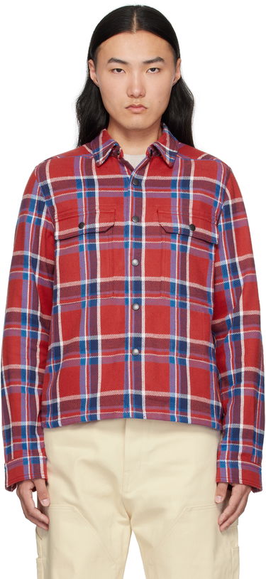 Skjorta Rick Owens Rick Owens DRKSHDW Hollywood Cropped Overshirt Röd | DL01E6299 HCPJP, 0
