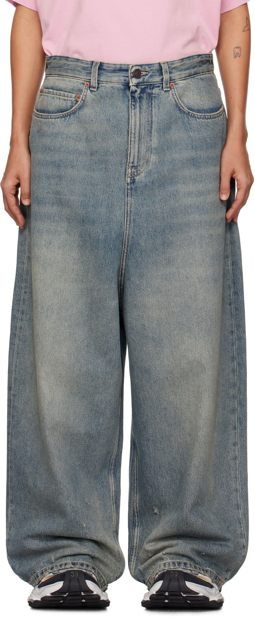 Jeans Balenciaga Low Crotch Jeans Blå | 706652 TJW95