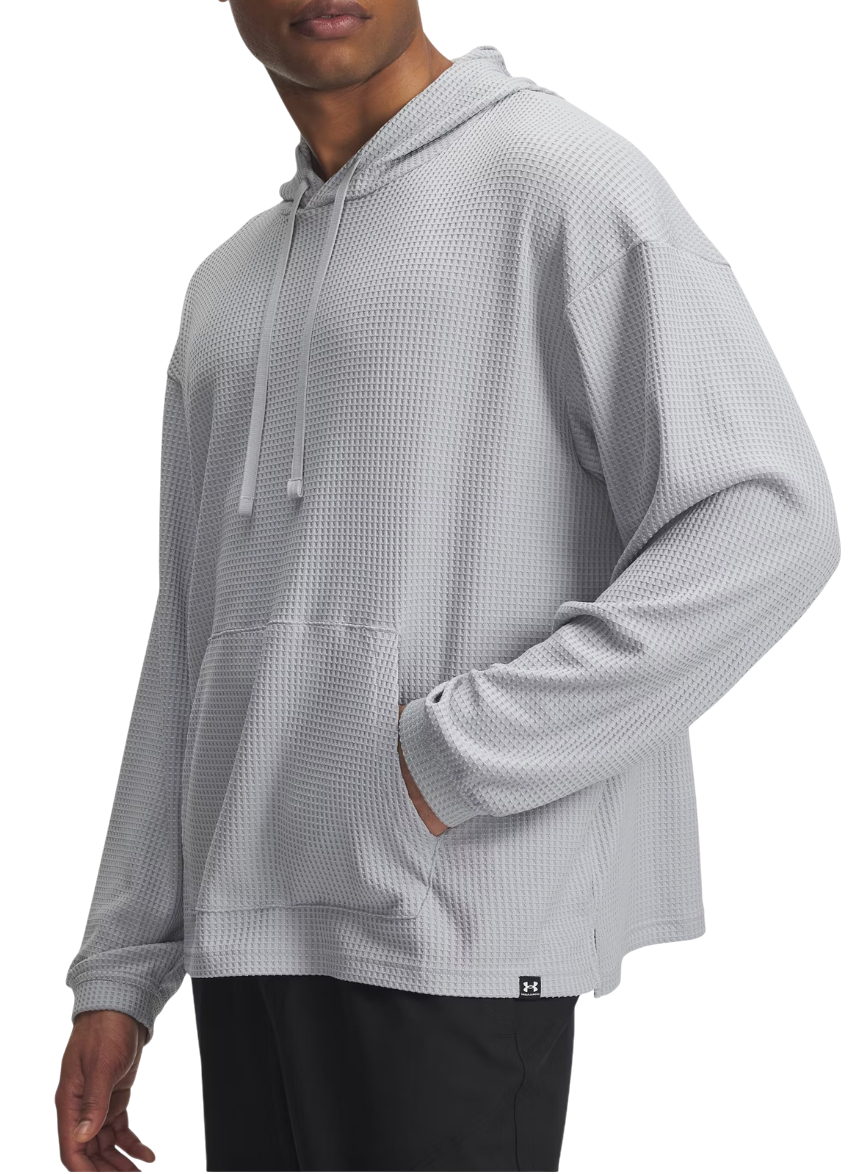 Sweatshirt Under Armour Rival Waffle Hoodie Grå | 1383108-011, 0