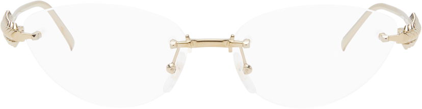 Solglasögon Cartier Cartier 'Clash de Cartier' Cat Eye Glasses Metallisk | CT0565O-001