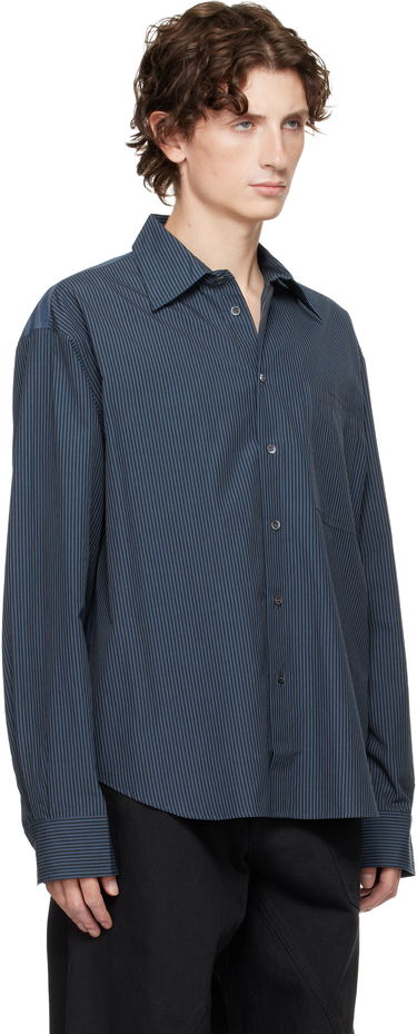 Skjorta JW Anderson Vertical Striped Long Sleeve Shirt Blå | SH0370-PG1414, 1