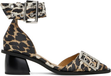 Sneakers och skor GANNI GANNI Buckle Open Cut Heels Brun | S2863, 0