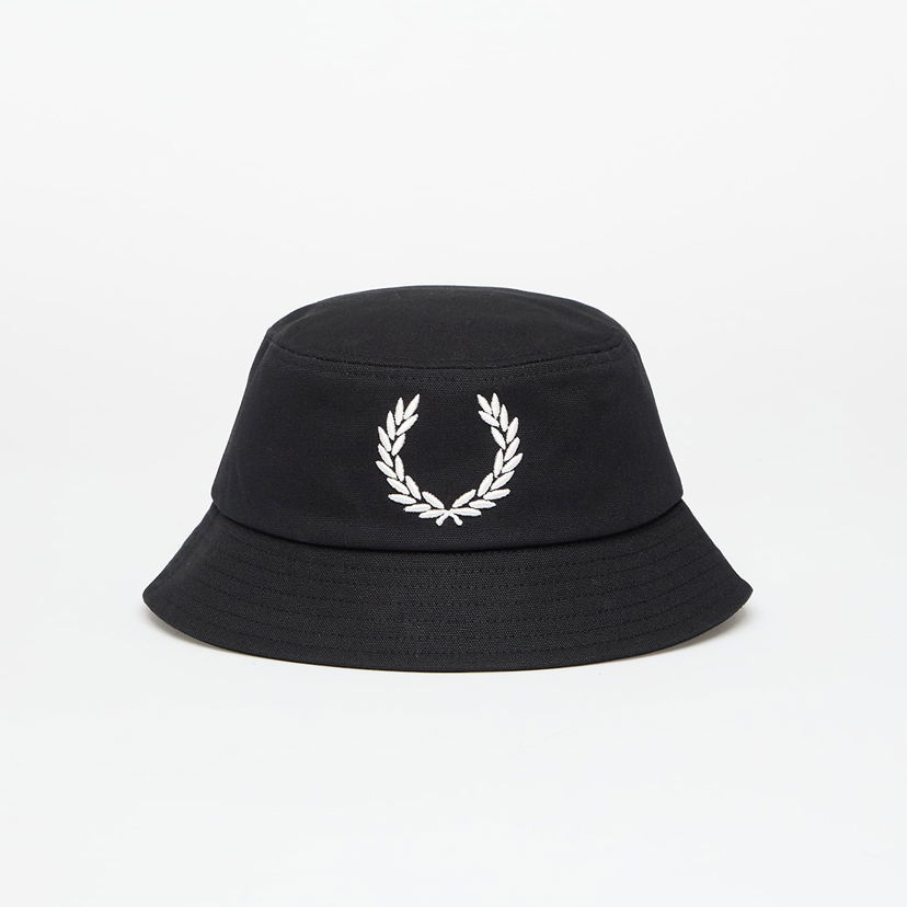 Hatt Fred Perry Fred Perry Bold Branding Canvas Bucket Hat Svart | HW1295 843