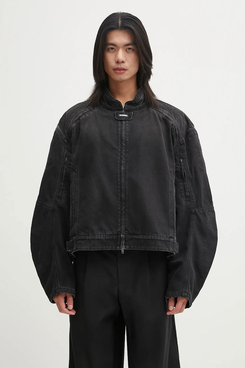 Jacka VETEMENTS VETEMENTS Racing Denim Oversize Jacket Svart | UH76DJ900B2