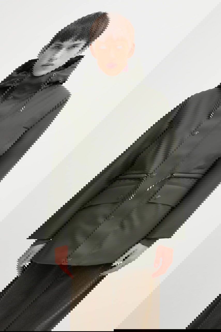 Parkas Rains Nome String W Hooded Waterproof Parka with Drawstring Waist Grön | 21500.03, 0