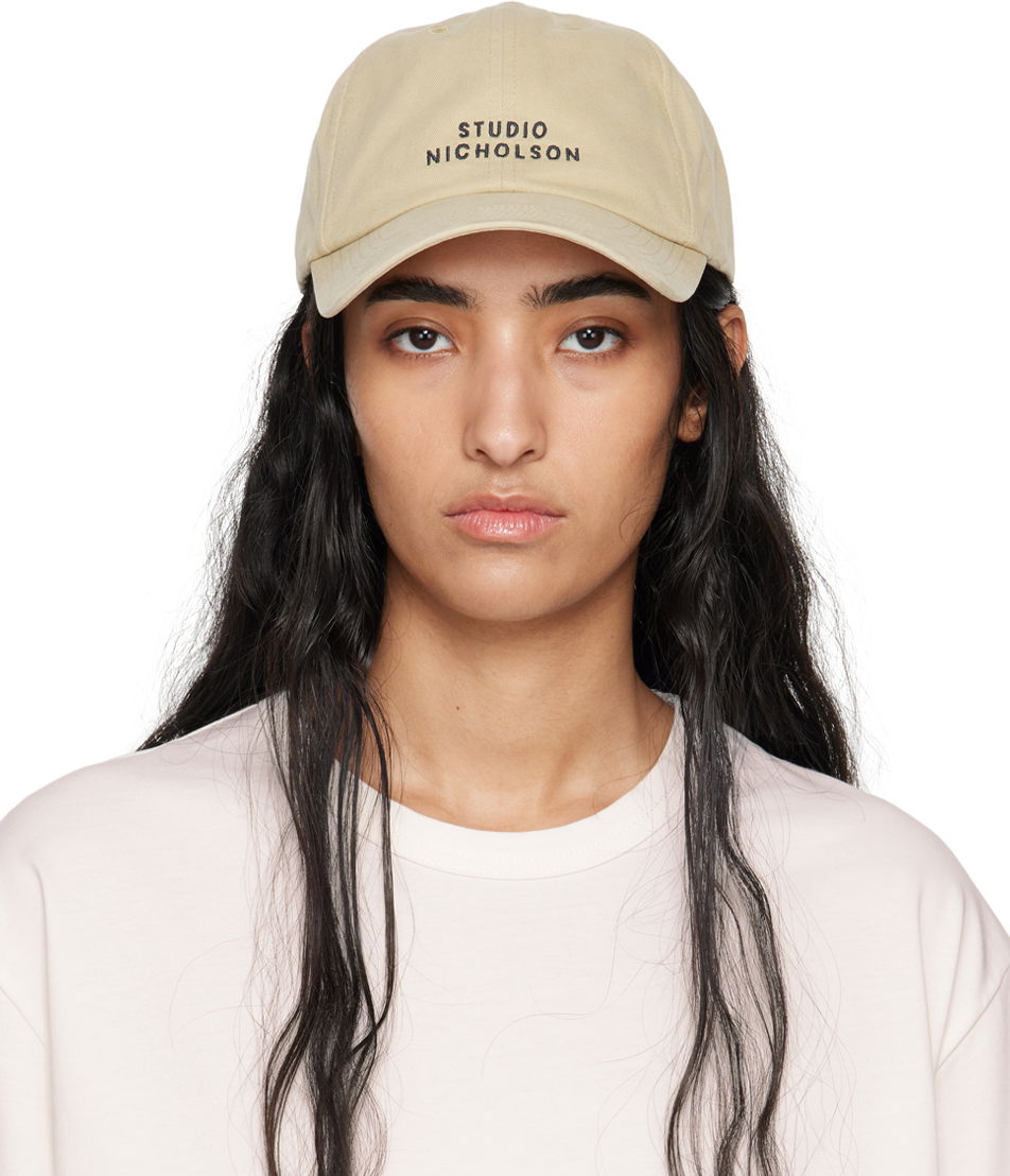 Keps Studio Nicholson Studio Nicholson Logo Cap Beige | CAP SNM - 1168, 0