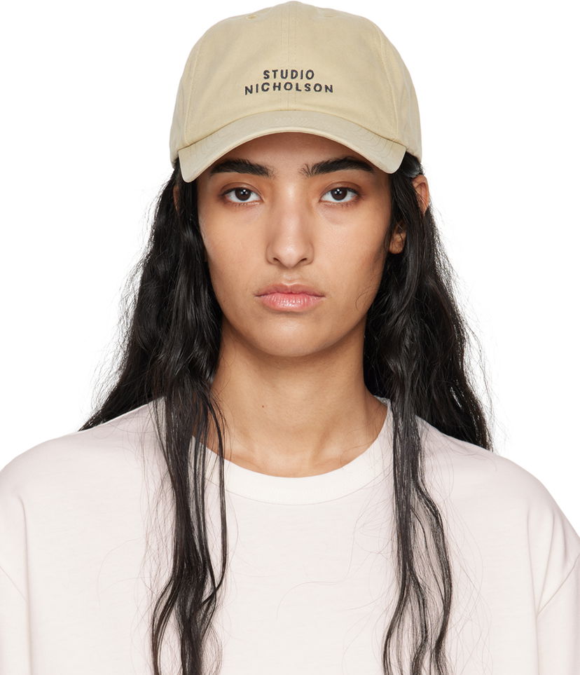 Keps Studio Nicholson Studio Nicholson Logo Cap Beige | CAP SNM - 1168