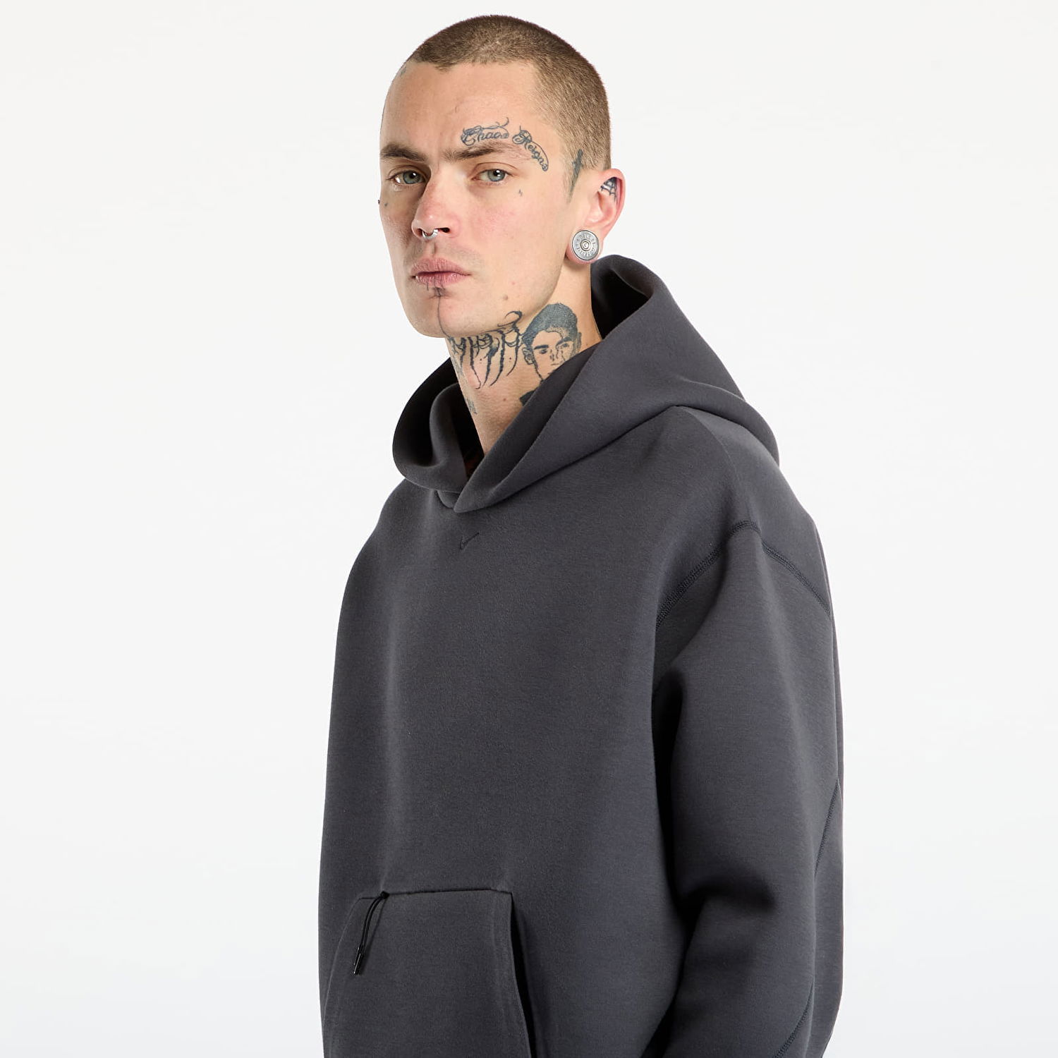 Sweatshirt Nike Tech Fleece Oversized Hoodie Grå | HV6535-060, 1