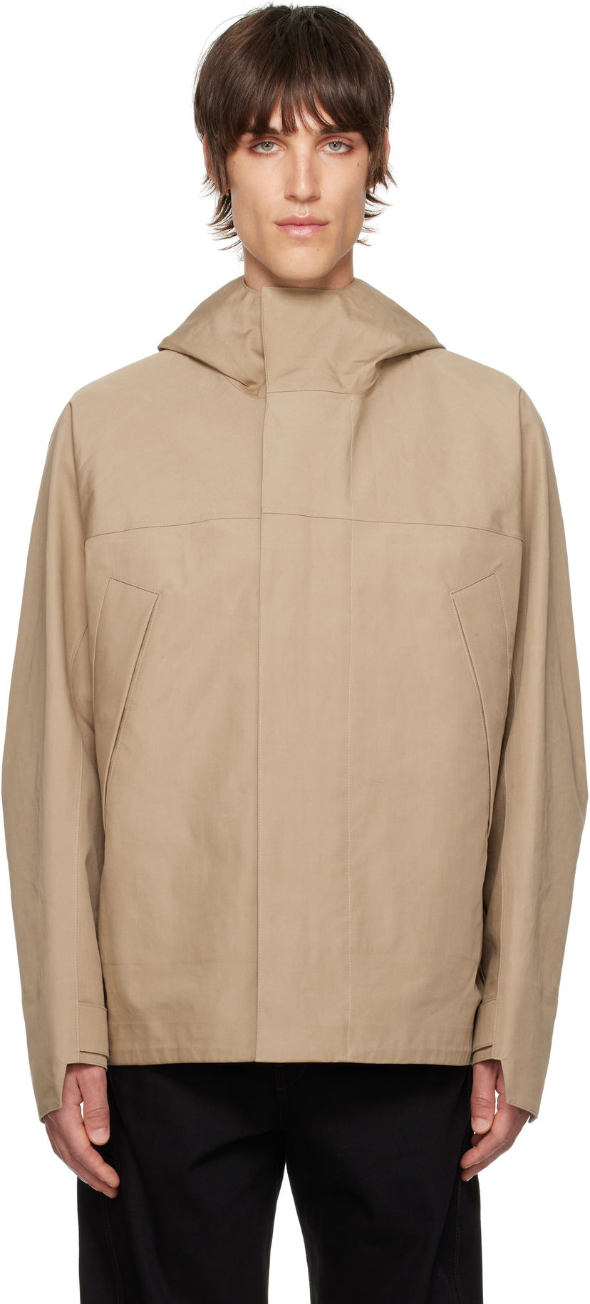 Vindjacka LEMAIRE LEMAIRE Soft Technical Parka Jacket Beige | OW1095 LF1294