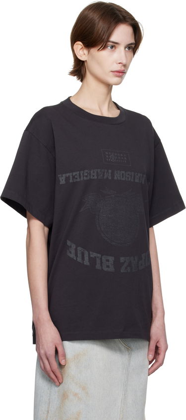 T-shirt Maison Margiela MM6 Maison Margiela Topaz Blue Graphic T-Shirt Svart | SH0GC0041 S24311, 1