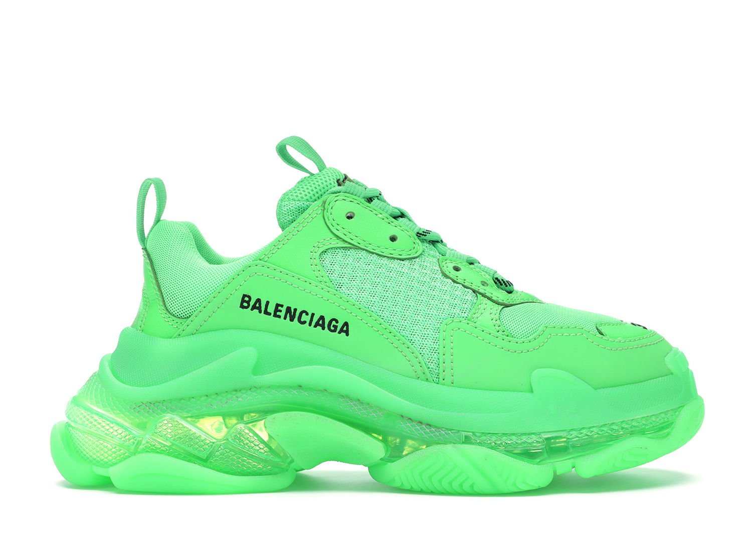 Sneakers och skor Balenciaga Triple S Neon Green Clear Sole W Grön | 544351 W09OL 3801, 0