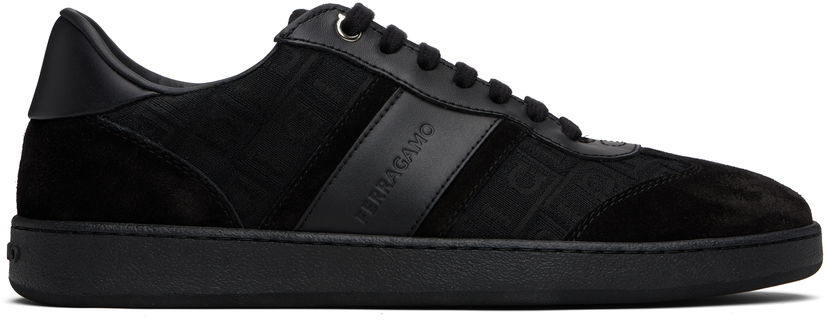 Kläder FERRAGAMO Ferragamo Signature Low-Top Svart | 779044