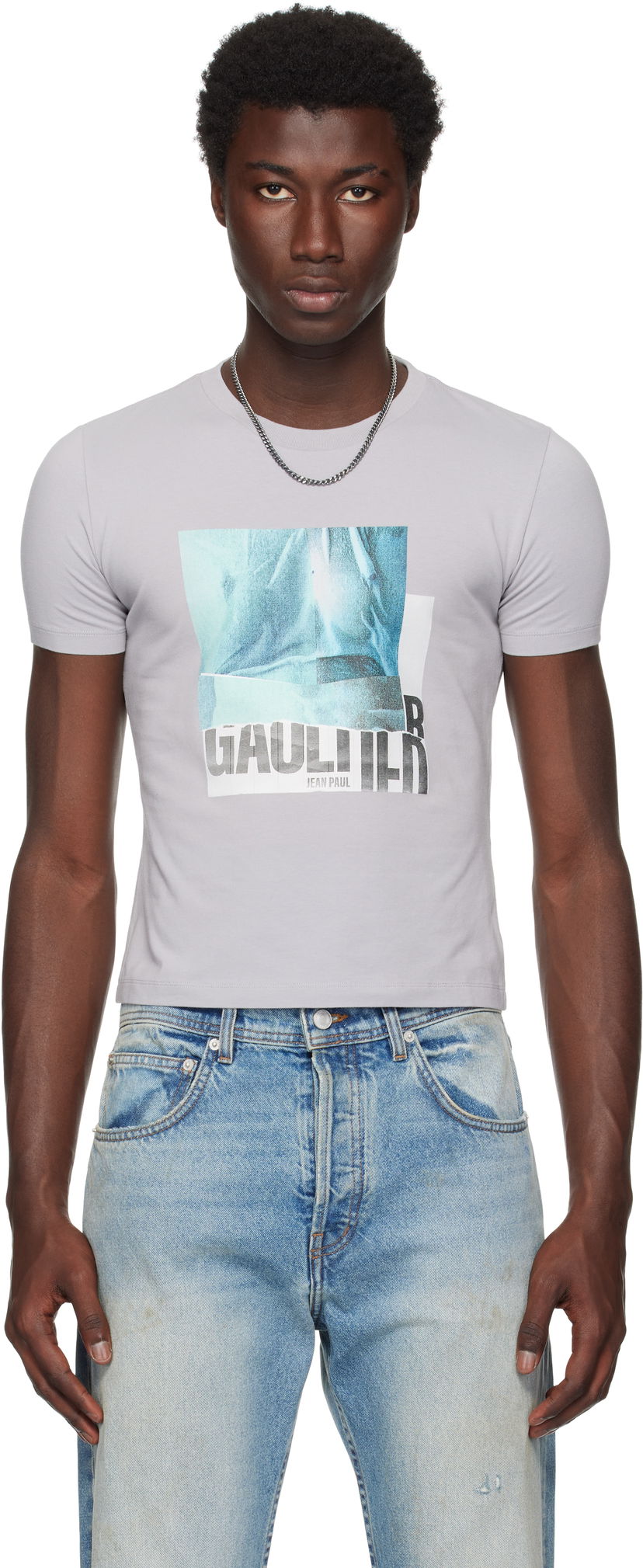 T-shirt Jean Paul Gaultier Jean Paul Gaultier Printed Water Baby T-shirt Grå | 25/03-W-TO294-J002-135557