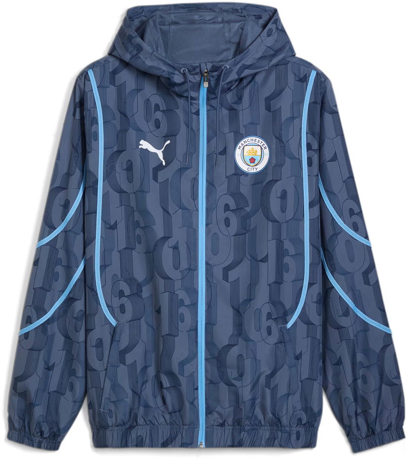 Jacka Puma MCFC Prematch Woven Jacket 2024/25 Blå | 777580-22
