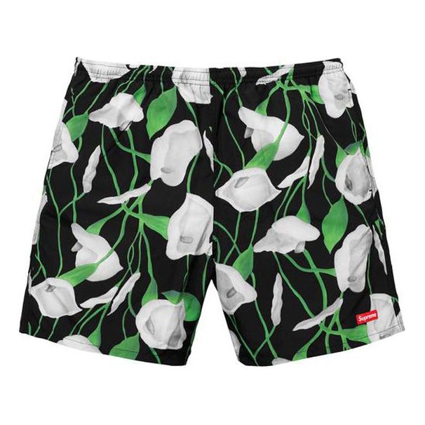 Badkläder Supreme Floral Print Nylon Water Shorts Svart | SUP-SS18-10432, 0