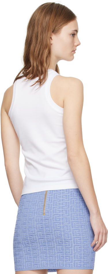 Linne Balmain Balmain Retro 'PB' Tank Top Vit | DF1EB045BC49, 2