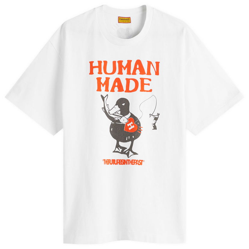 T-shirt Human Made Fishing Duck Graphic T-Shirt, Size Large Vit | HM29TE026-WHT