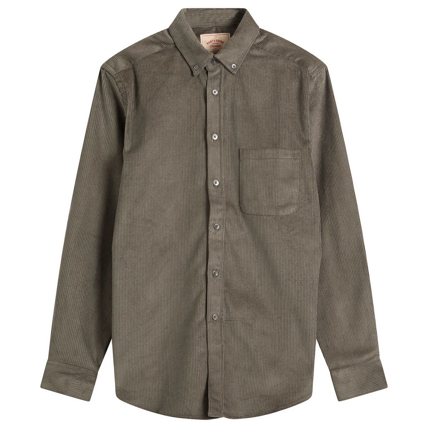 Skjorta Portuguese Flannel Lobo Button Down Corduroy Shirt Grå | AW25051-GRY, 0