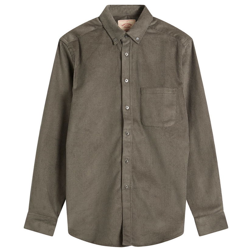 Skjorta Portuguese Flannel Lobo Button Down Corduroy Shirt Grå | AW25051-GRY