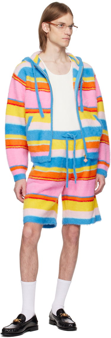 Shorts Casablanca Casablanca Fluffy Stripe Oversized Shorts Flerfärgad | MS25-KW-905-01, 3
