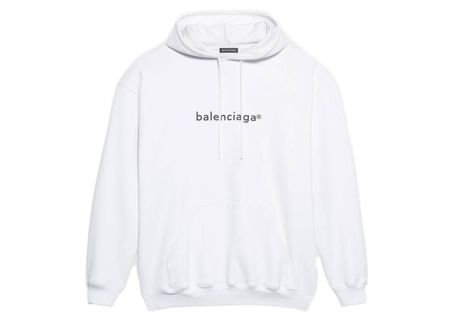 Sweatshirt Balenciaga New Copyright Medium Fit Hoodie Vit | 570811TIV559040, 0