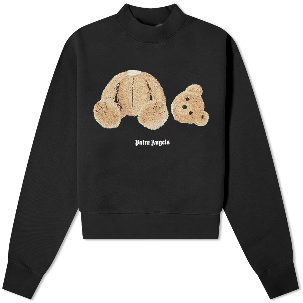 Sweatshirt Palm Angels Bear Fitted Crew Sweatshirt Svart | PWBA016C99FLE0021060, 0