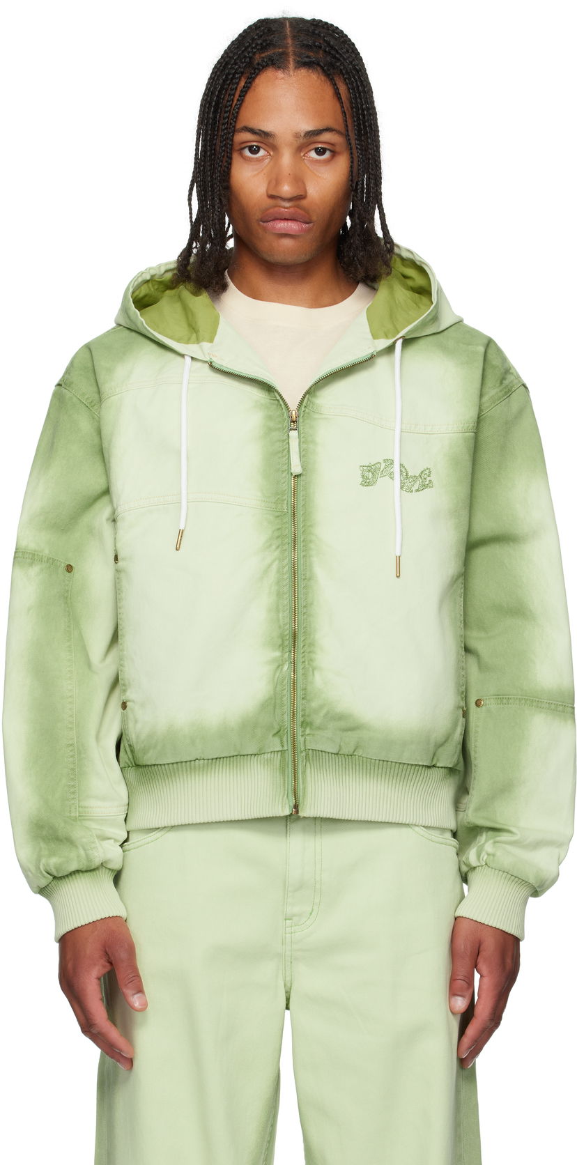 Jacka Dime Dime Hooded Utility Jacket Grön | DIMESU251MAT