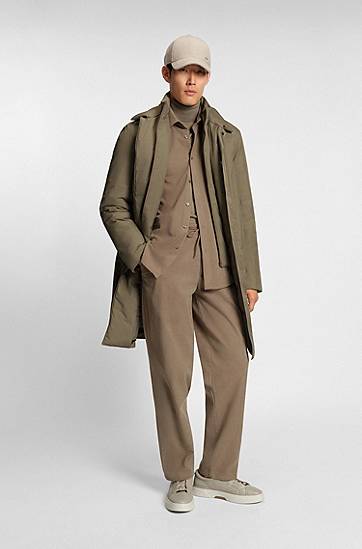 Regnrock BOSS waterproof coat with detachable bib Grön | 50547829, 1