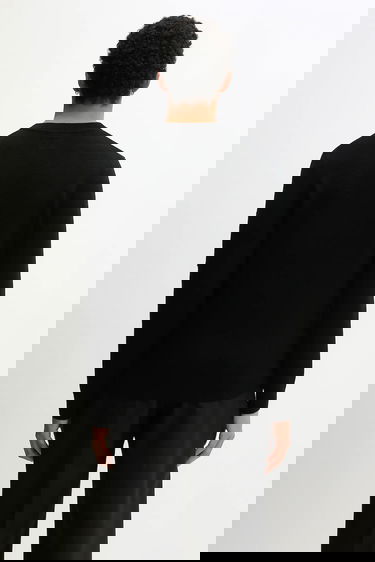 Sweater C.P. Company Crew Neck Wool Blend Sweater Svart | 19CMKN200A006595A, 2