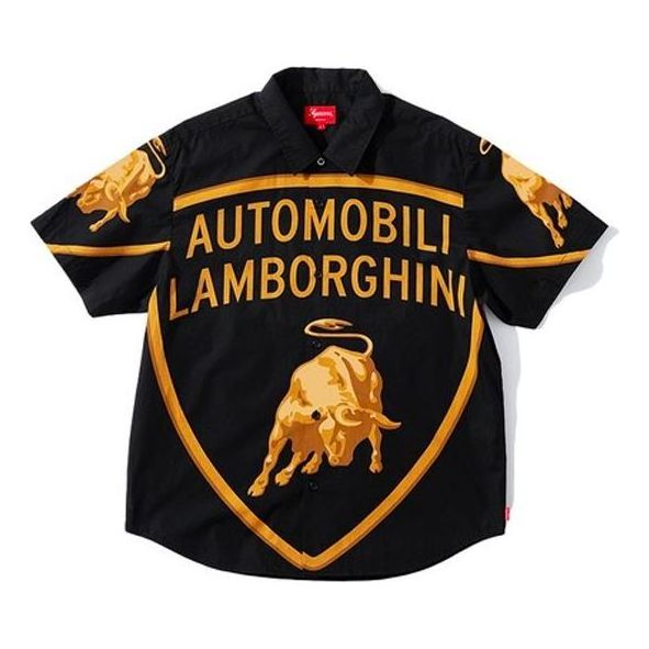 Skjorta Supreme Supreme Automobili Lamborghini Short Sleeve Shirt Svart | SUP-SS20-522