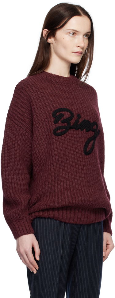 Sweater Anine Bing Women's Sydney Signature Knitted Sweater Bourgogne | A-09-10686-RED16, 1
