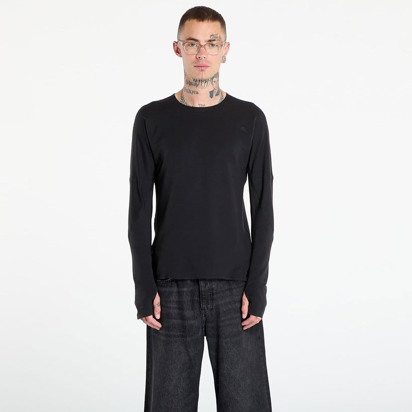 T-shirt Y-3 Y-3 Running Long Sleeve T-Shirt Svart | JX4806