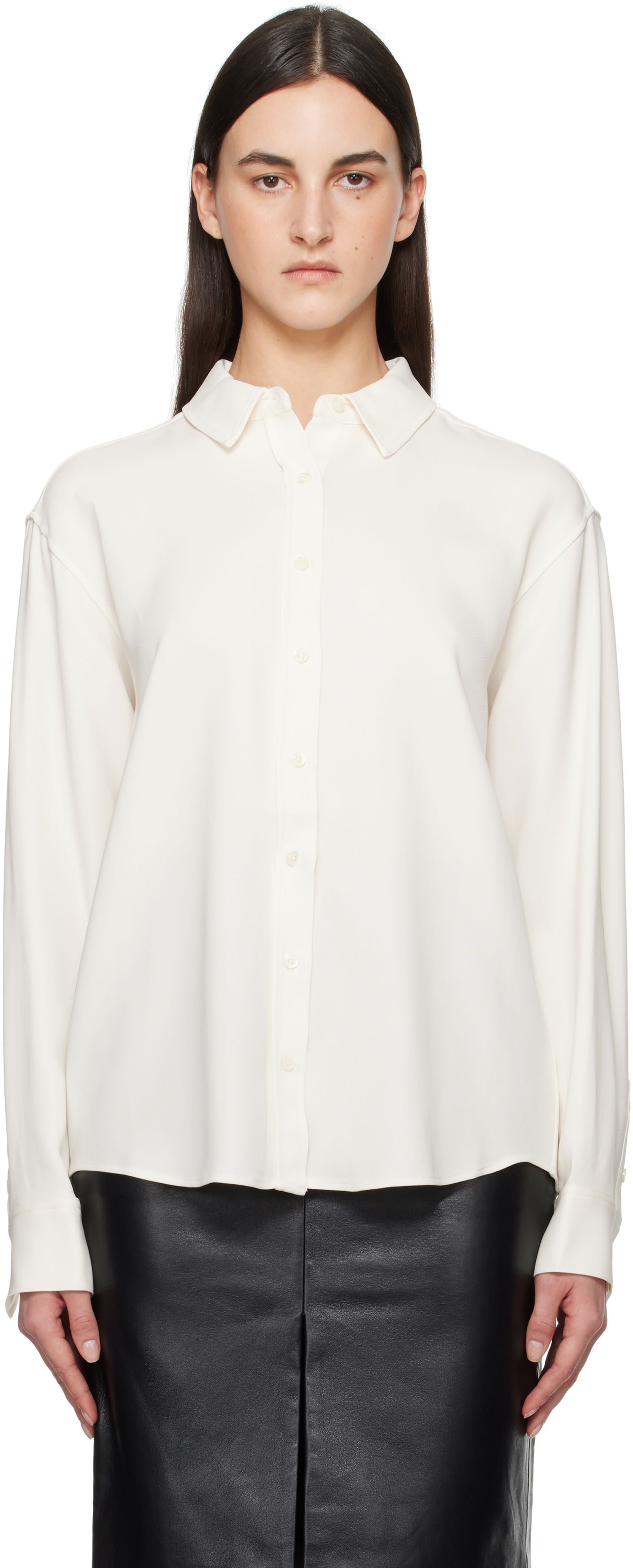 Skjorta Anine Bing ANINE BING Braxton Button-Down Shirt Vit | A-07-10840-IVY26, 0