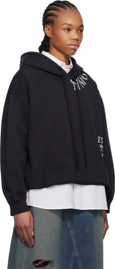 Sweatshirt Maison Margiela MM6 Maison Margiela Raw Edge Cropped Hoodie Svart | S52GU0241 M25012, 1