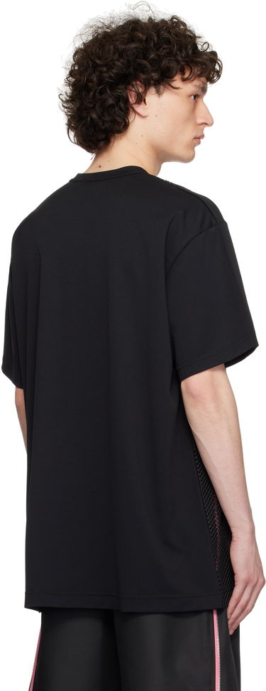 T-shirt Comme des Garçons Homme Plus Polyester Piqué and Mesh T-Shirt Svart | PO-T016-051, 2