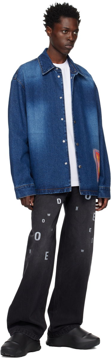 Skjorta We11done Painted Denim Jacket Blå | WD-DJ3-22-312-U-BL, 3
